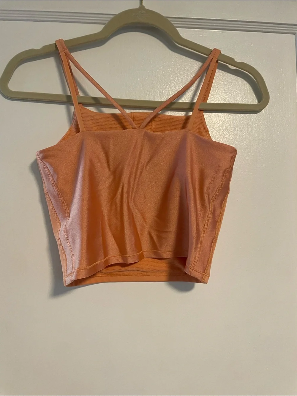 Athleta Peachy Orange Double-Strap Girls Sports Bra